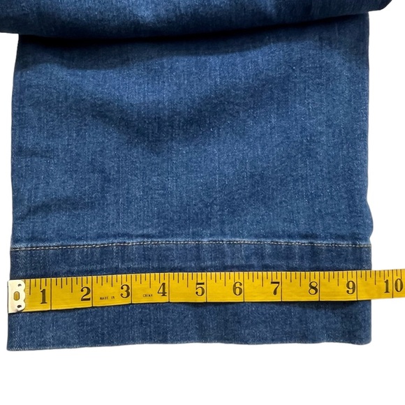 New York & Co Soho Side Snap Break Away Wide Leg Jeans Cotton Size 4 Blue - Picture 13 of 16